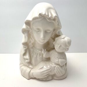 Vintage Mary and Jesus (Mother and Child) Open Back Planter